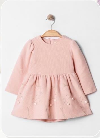 Pink Flora Elbise (9ay-36ay)