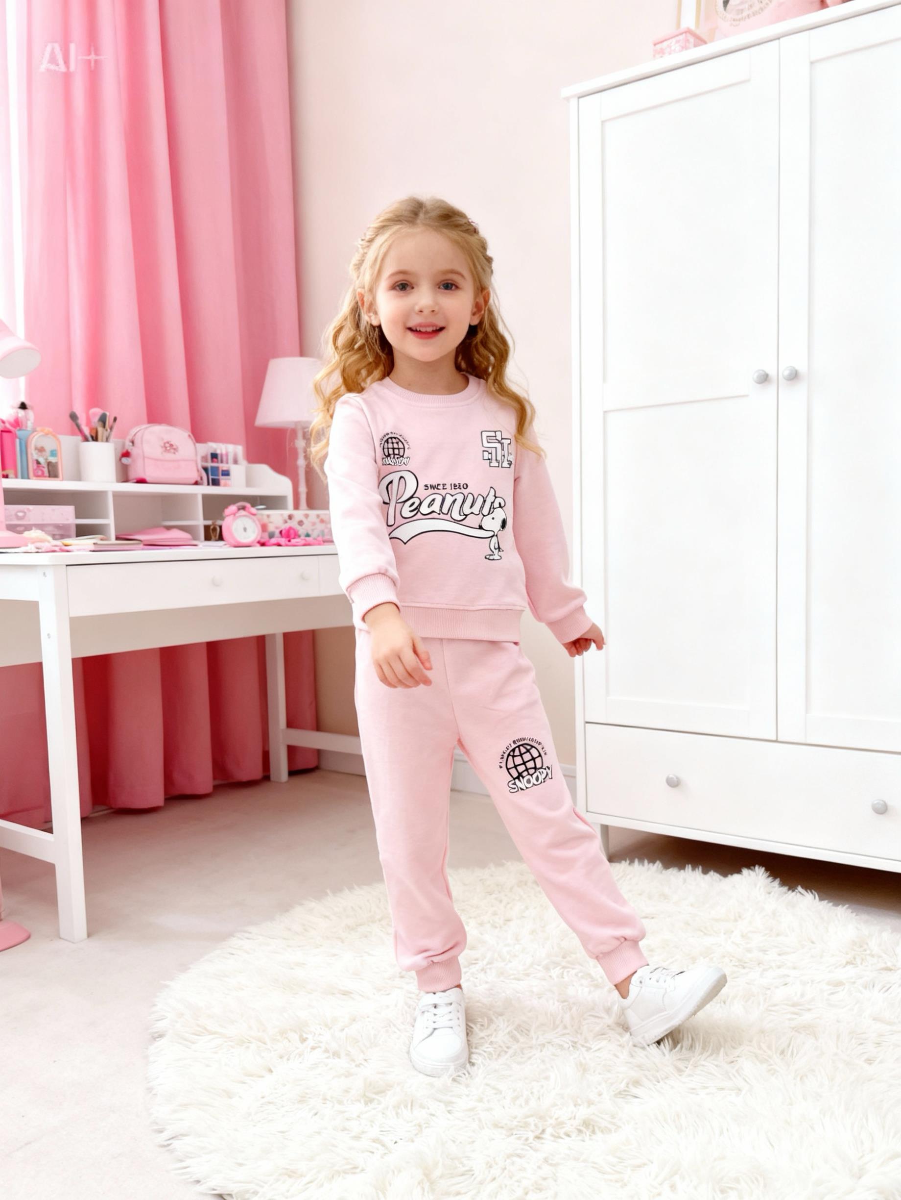 Pınk Snoopy Takım-Pembe(3-7 yaş)