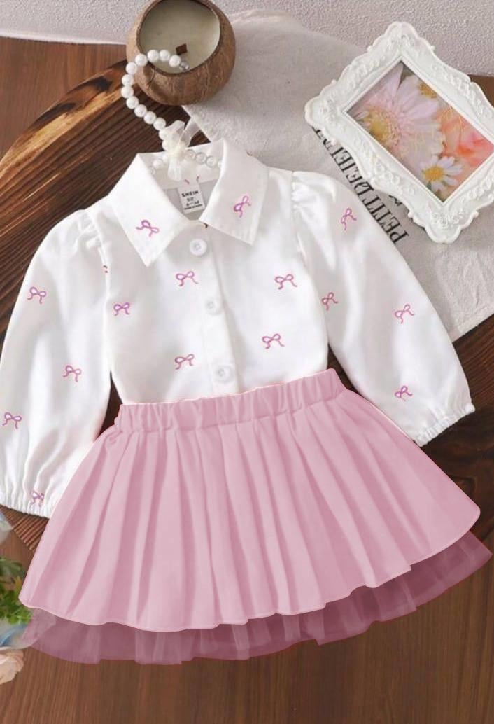 Pinteres Etekli Takım-Pembe(4-12yaş aralığı)