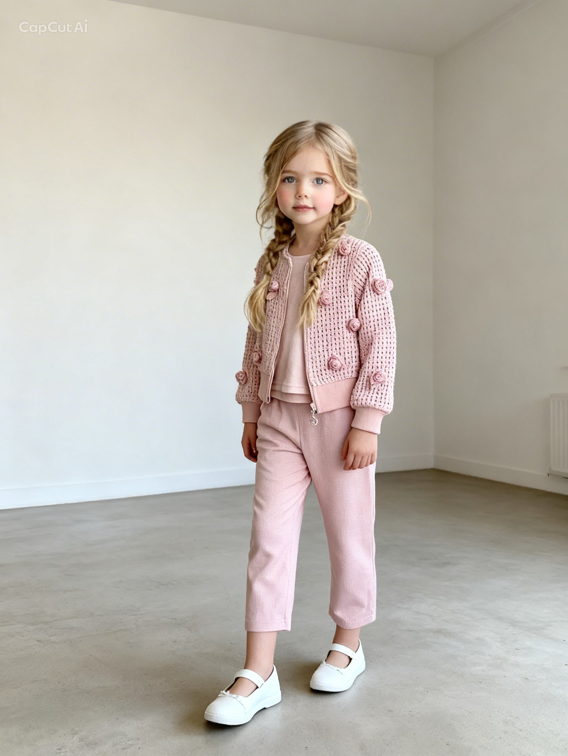 Rose 3lü Takım -Pudra(4-7yaş)