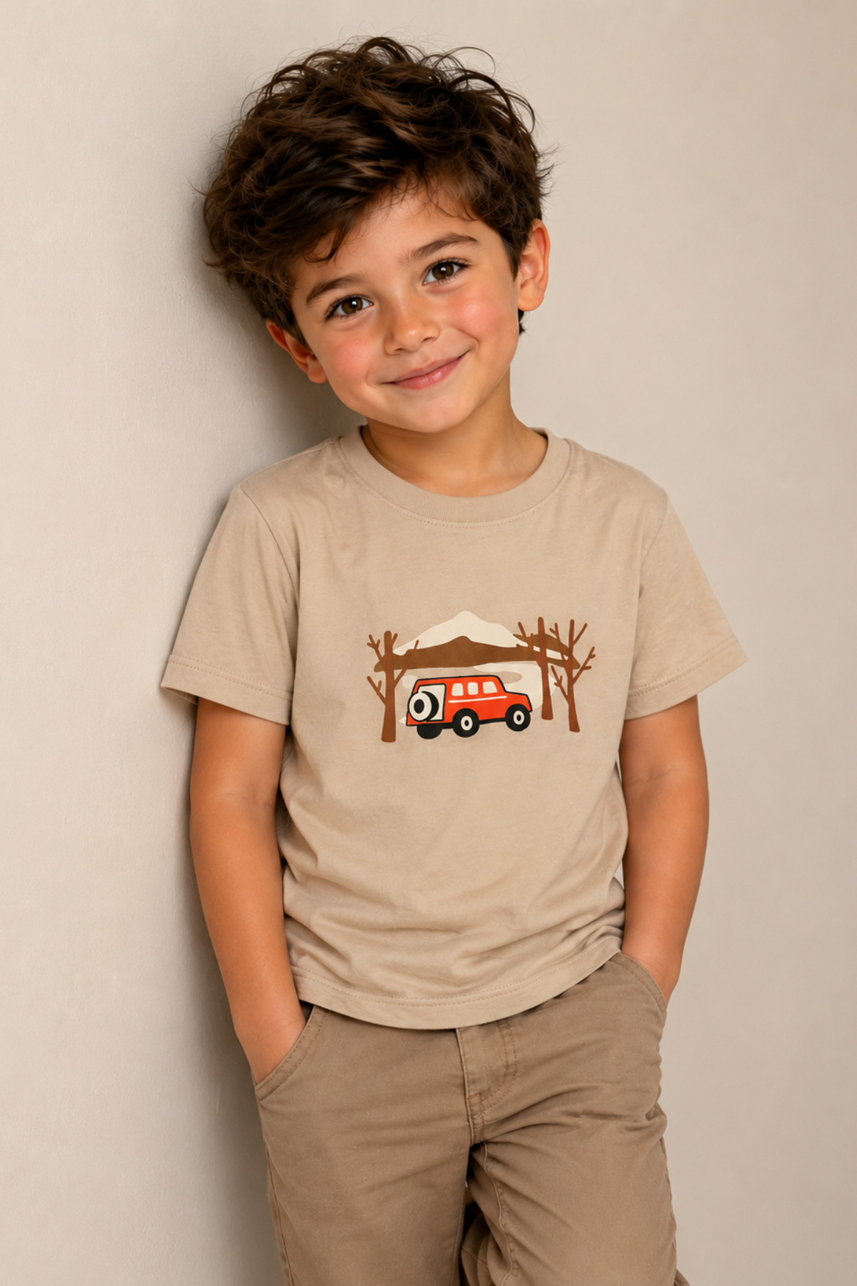 Safari T-shirt - Bej (5-8yaş aralığı)