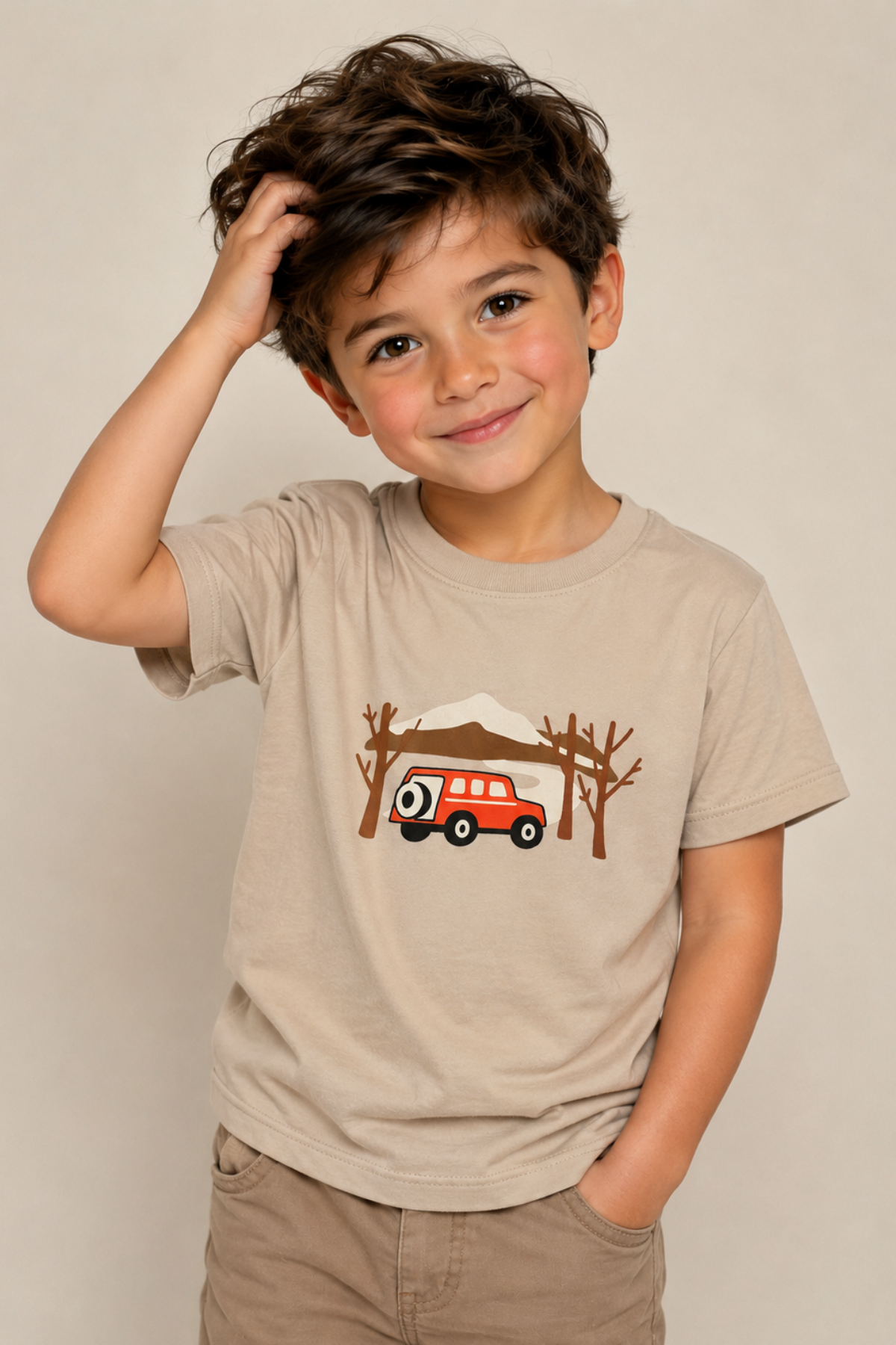 Safari T-shirt - Bej (5-8yaş aralığı)