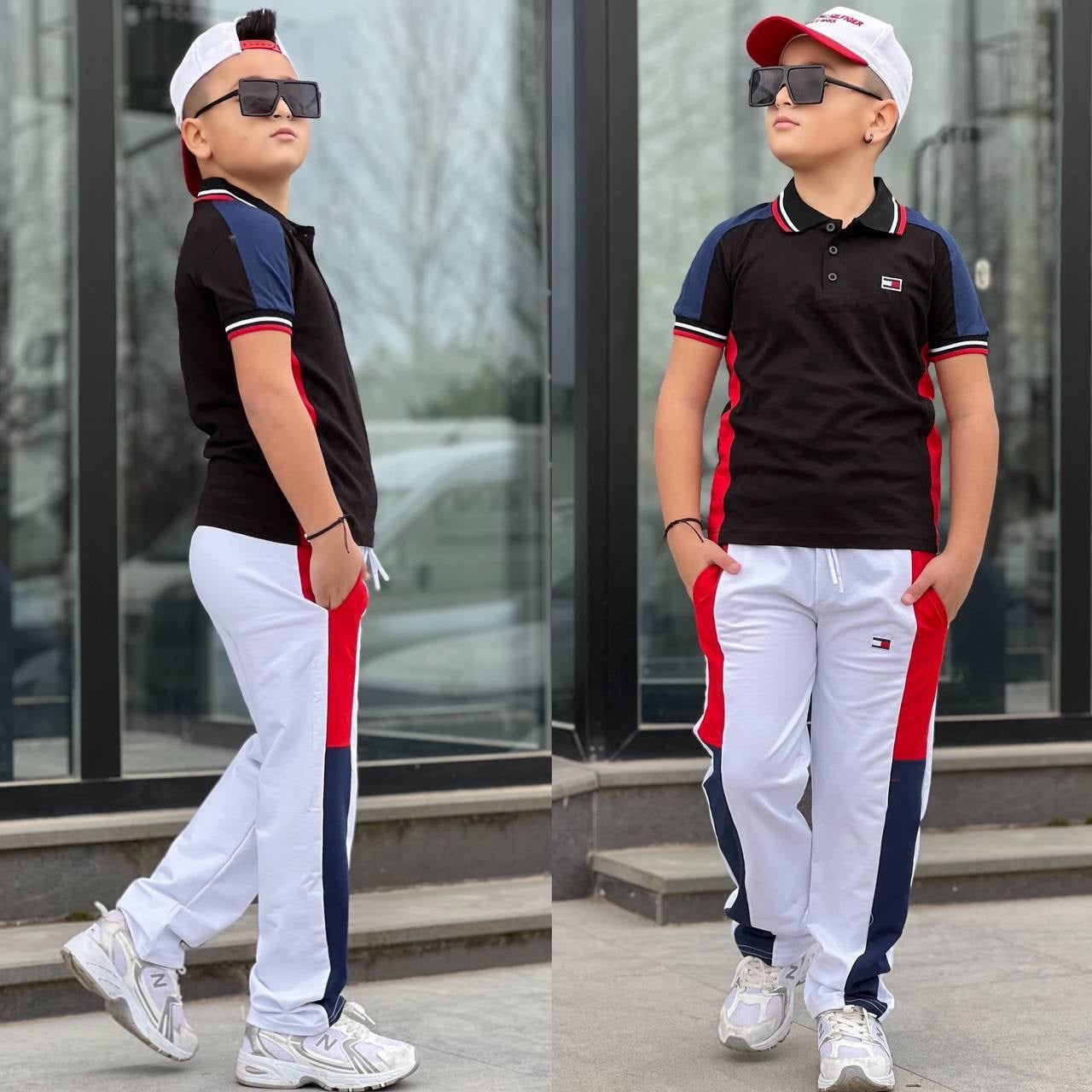 Şapkalı 3 Parça Takım-Siyah Laci(4-16yaş)