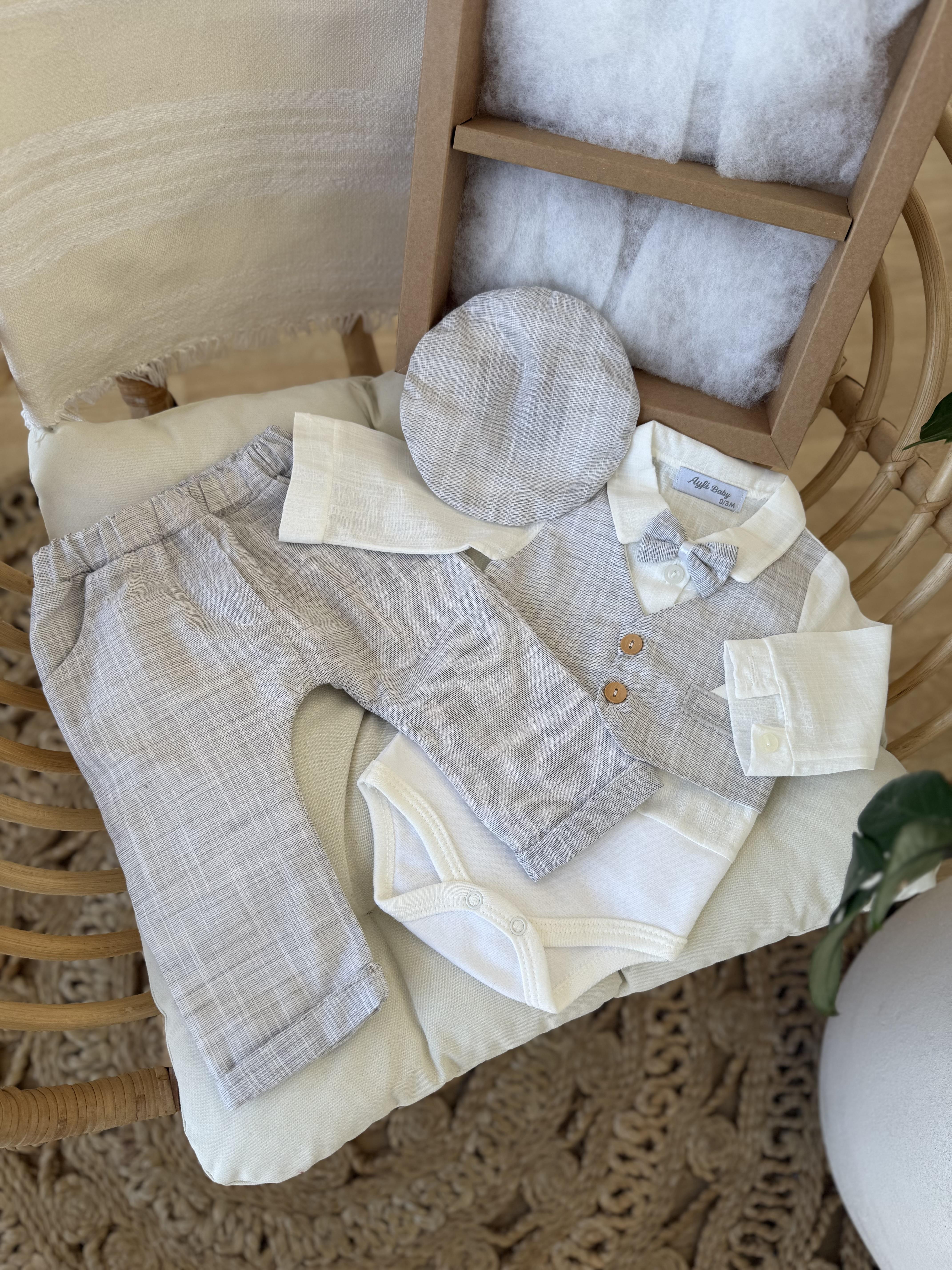 Smokin Takımı Füme İki Düğmeli (0-3ay)