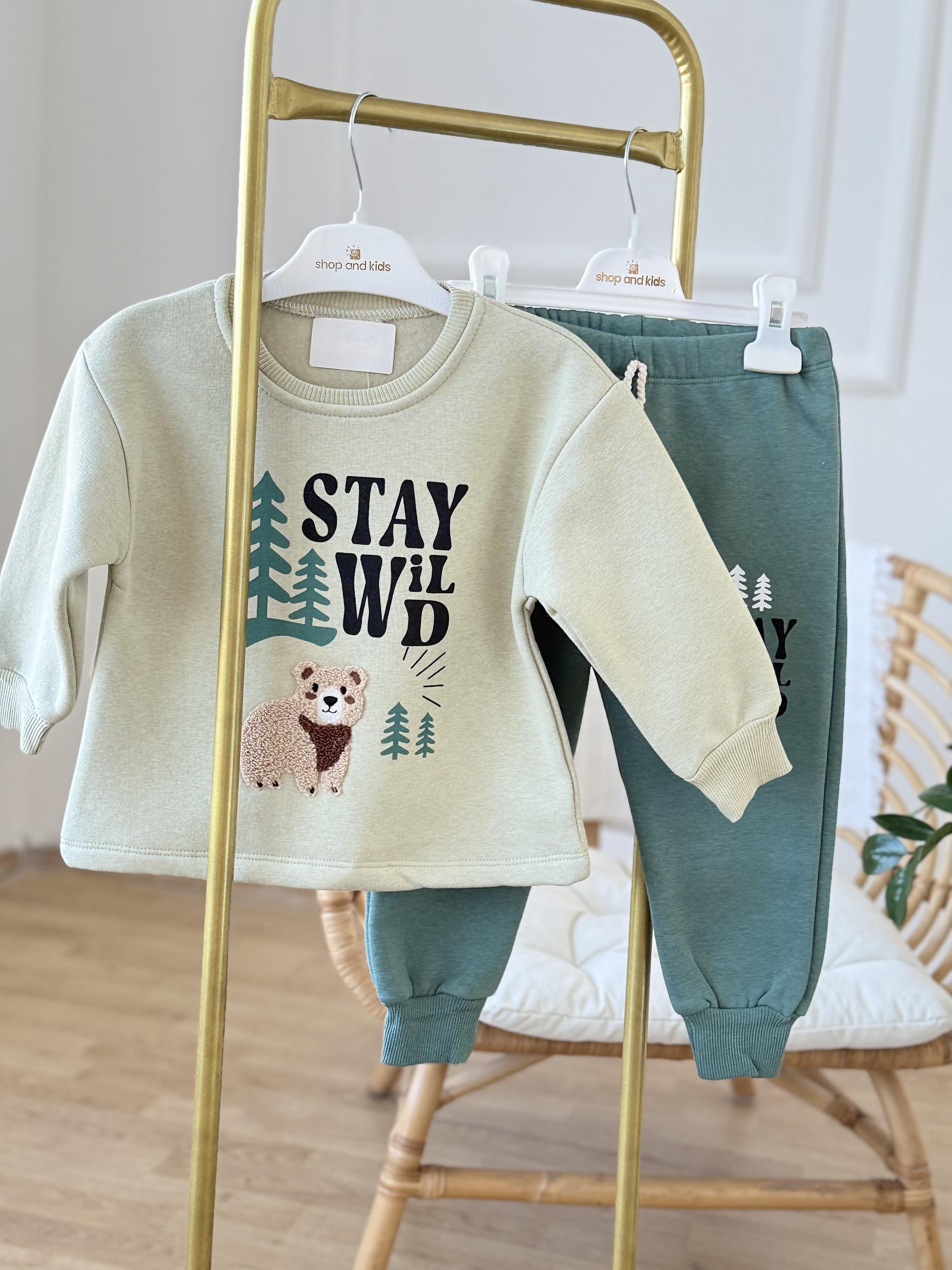 Stay Wild Takım-Yeşil(1-4 yaş)