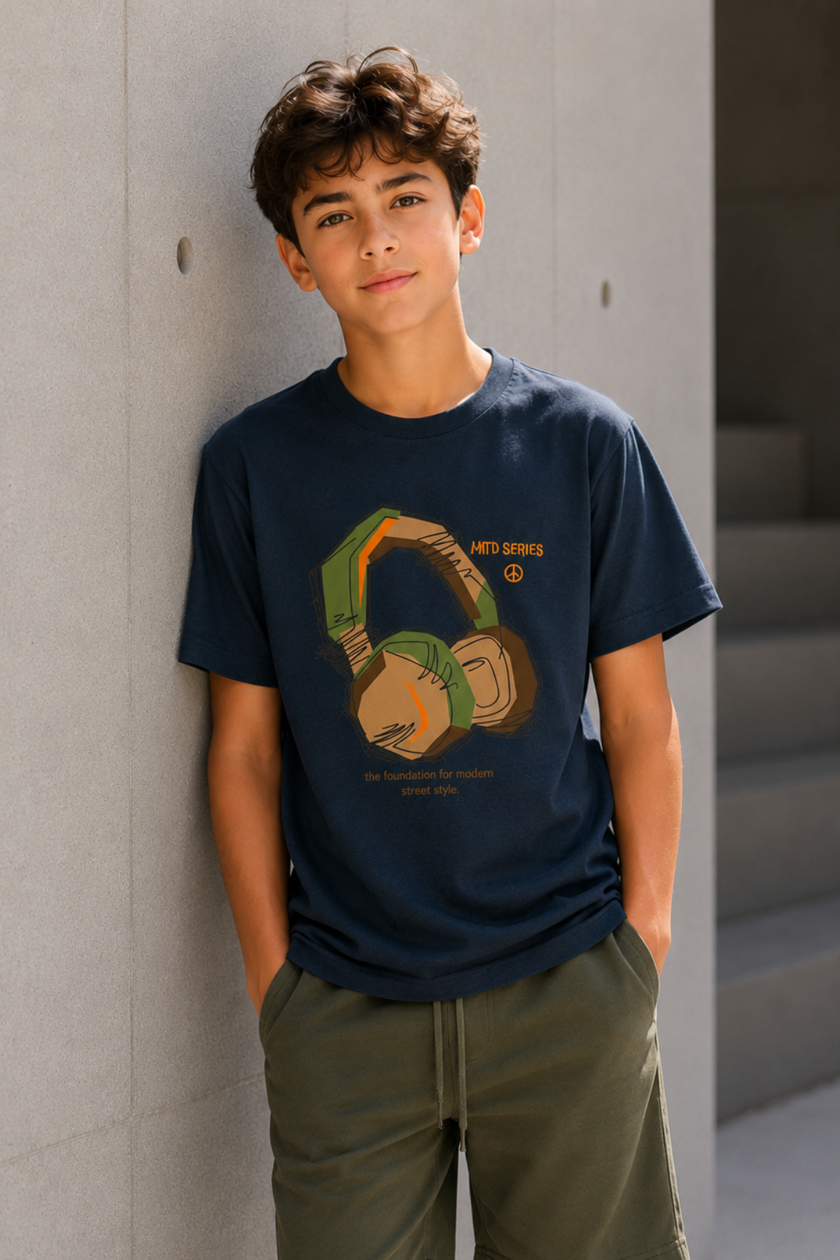 Street Style Tişört- Mavi (9-12 yaş aralığı)