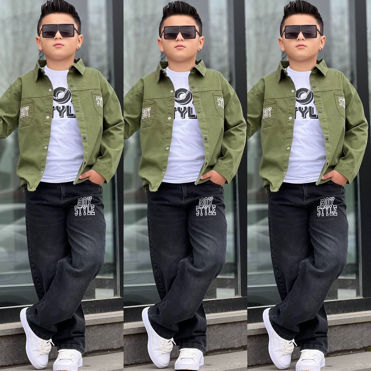 Style Boy 3lü Takım-Yeşil (4-14 yaş)
