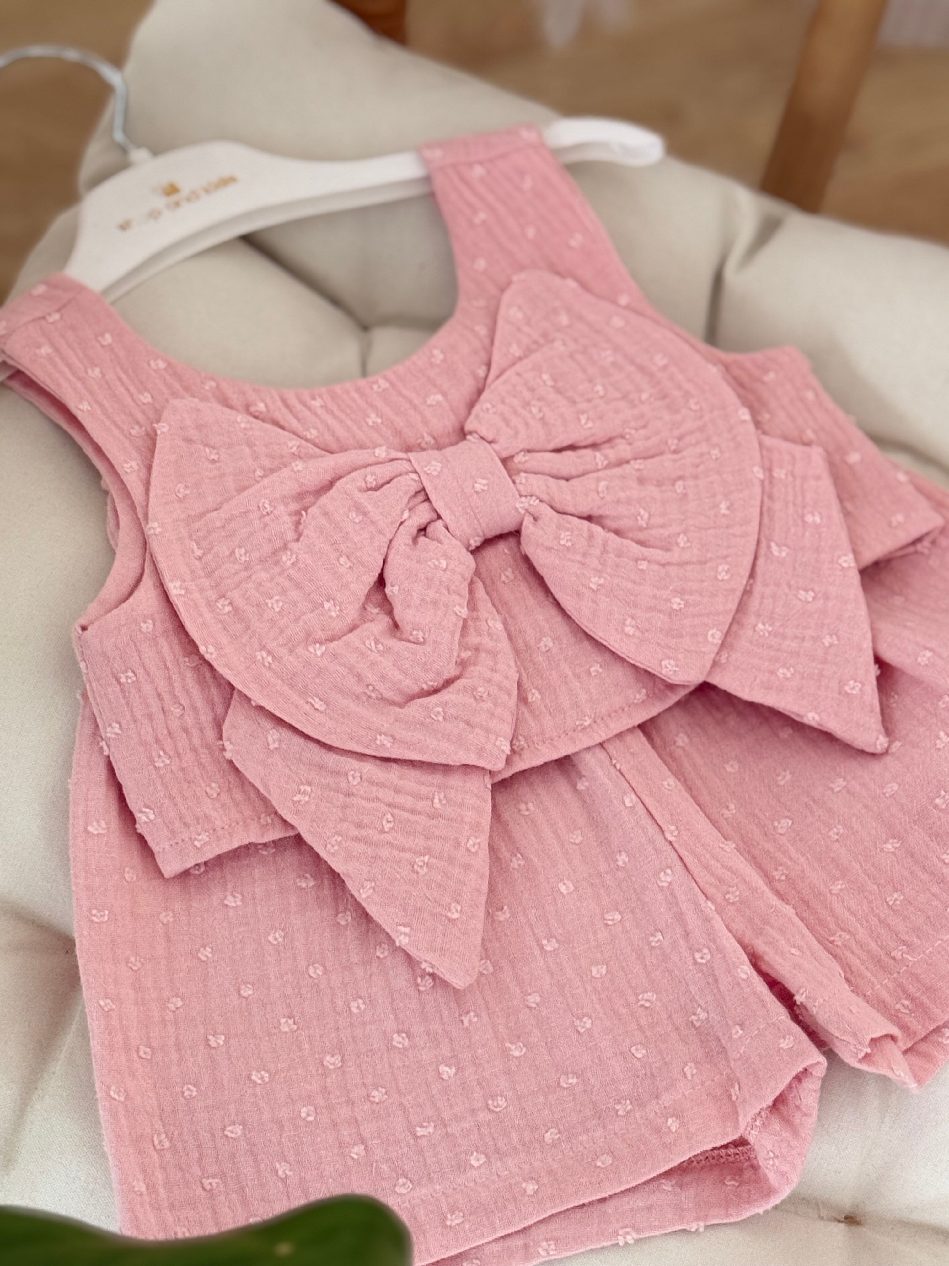 Summer Breeze Müslin Şortlu Takım - Pembe (2-8yaş)