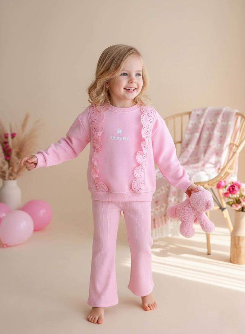 Unicorn Güpür Takım-Pembe(2yaş-8yaş)