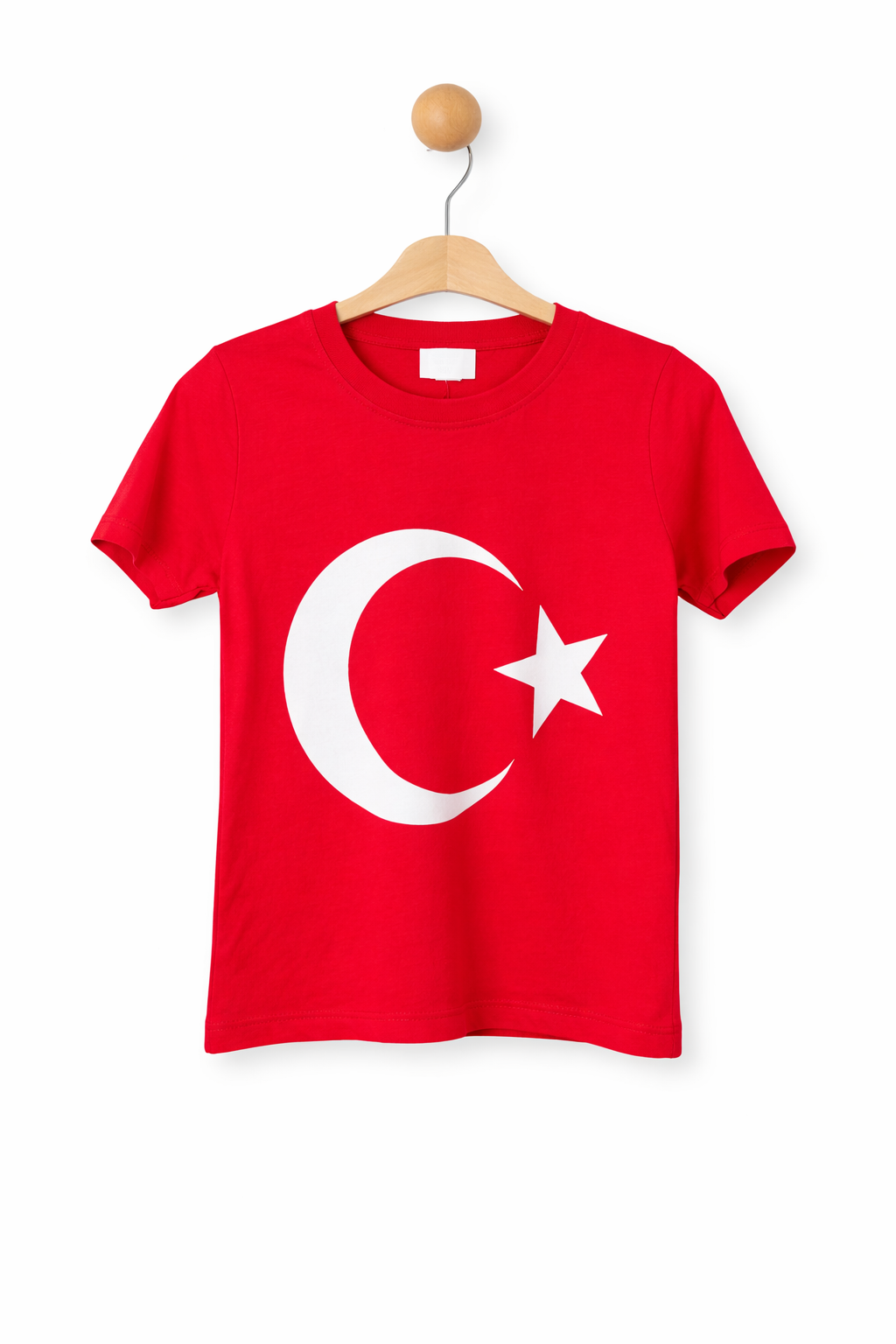 Unisex Türk Bayraklı Tshirt - Kırmızı(6-13 yaş aralığı)