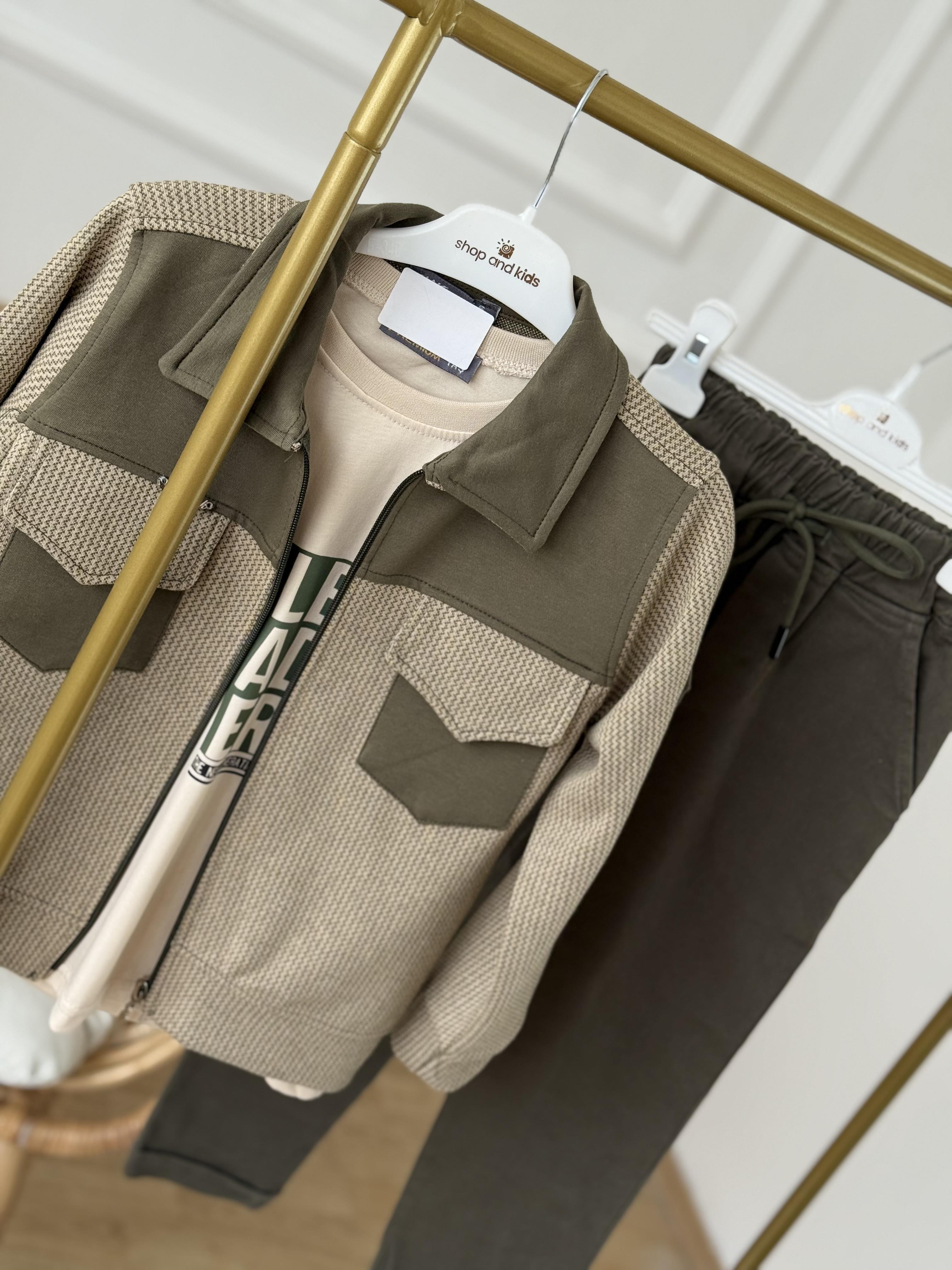 Urban Class Erkek Çocuk Ceketli 3lü Takım- Yeşil (5-12 yaş aralığı)