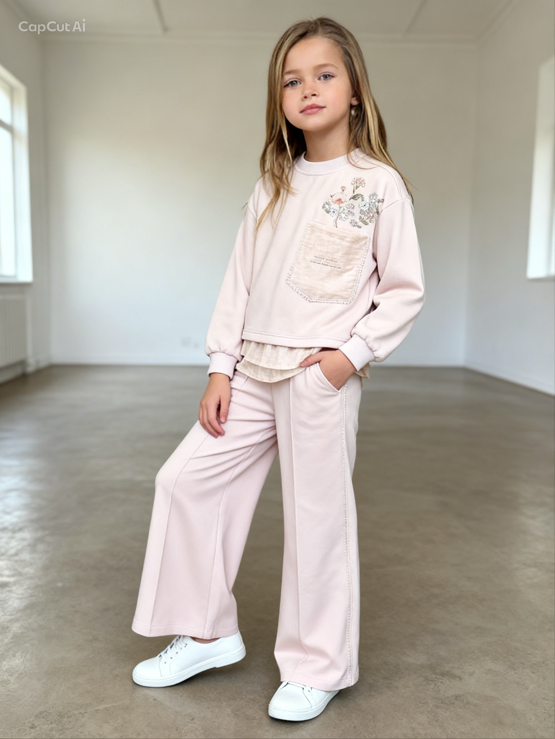 Vera Flowers Takım -Krem(7-10yaş)