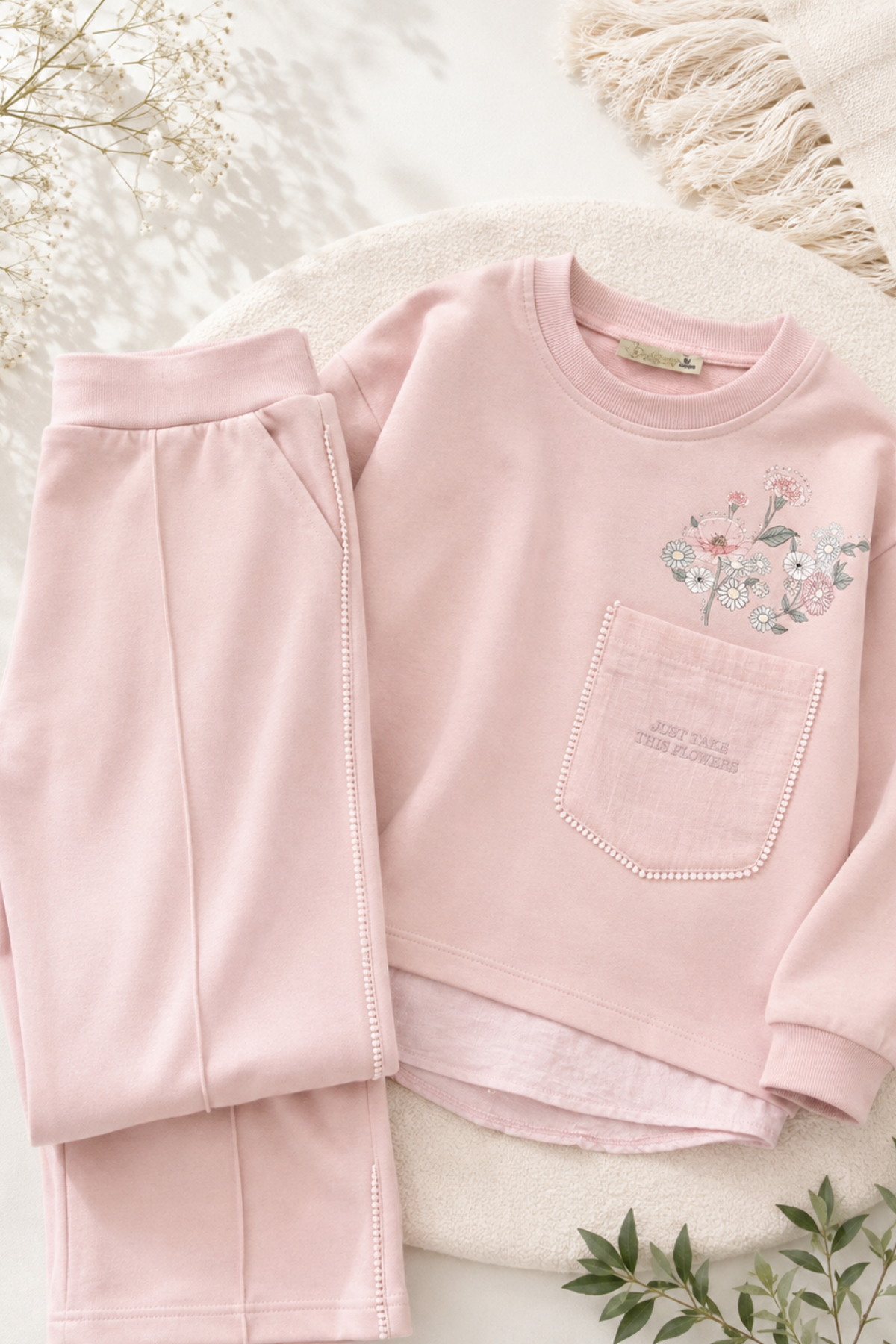 Vera Flowers Takım -Pembe(7-10yaş)