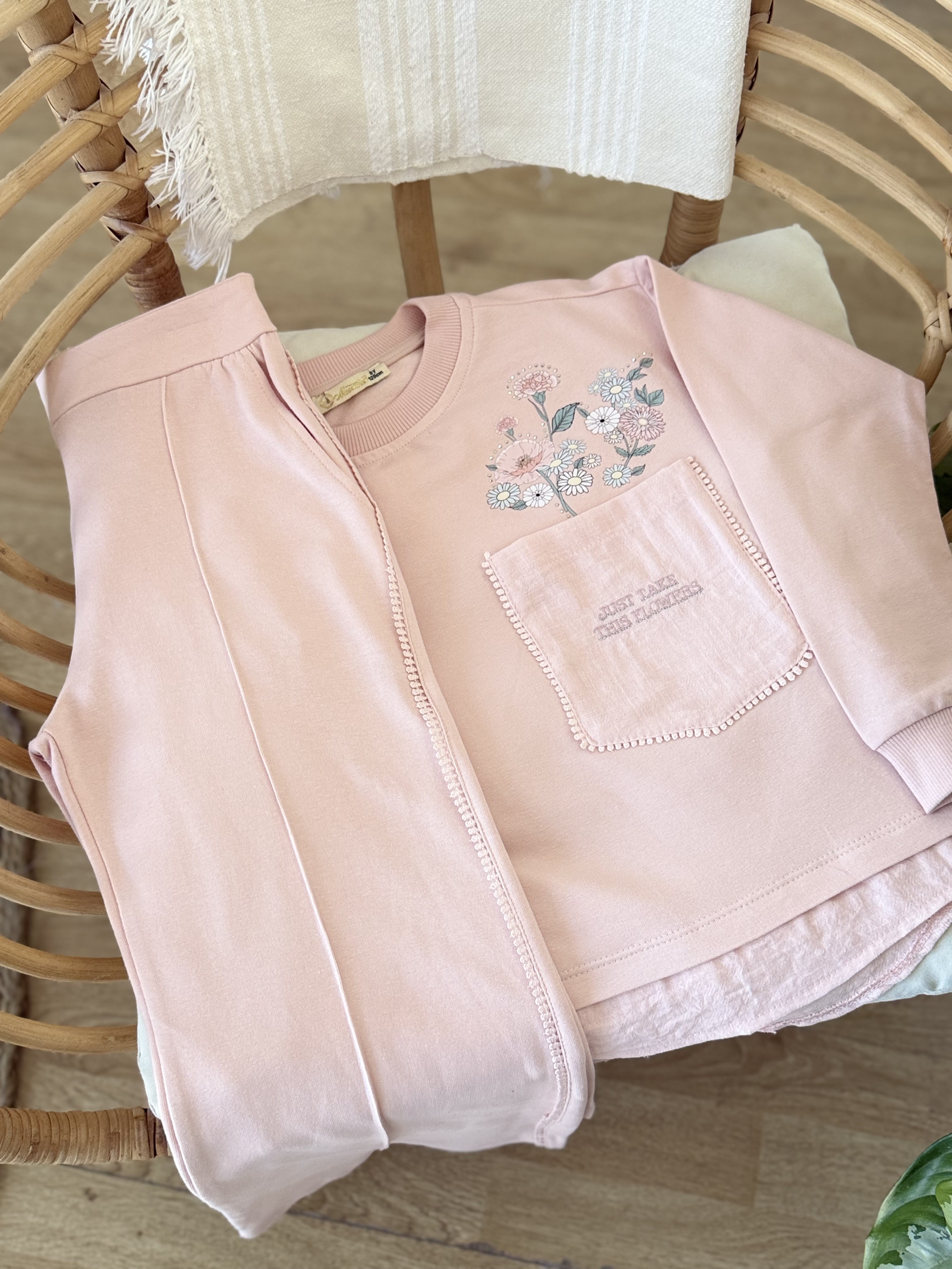 Vera Flowers Takım -Pembe(7-10yaş)