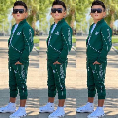  3 Lü Yeşil Eşofman Takım  (4-16 yaş aralığı)