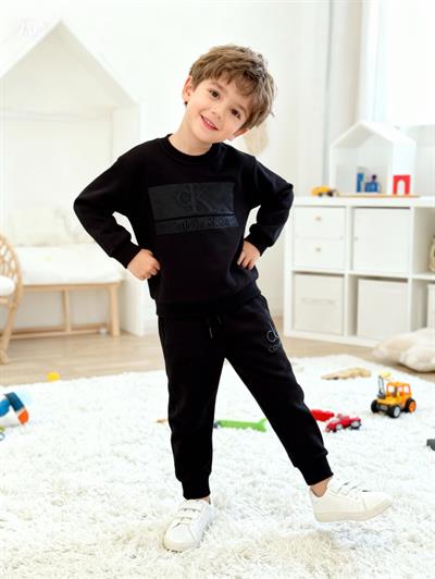  Erkek Takım Şardonlu- Siyah (4 yaş-12 yaş)