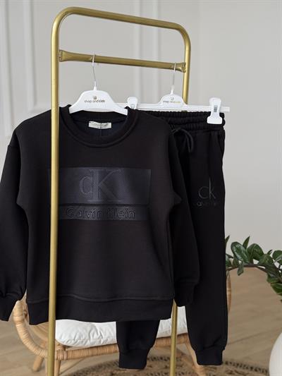  Erkek Takım Şardonlu- Siyah (4 yaş-12 yaş)