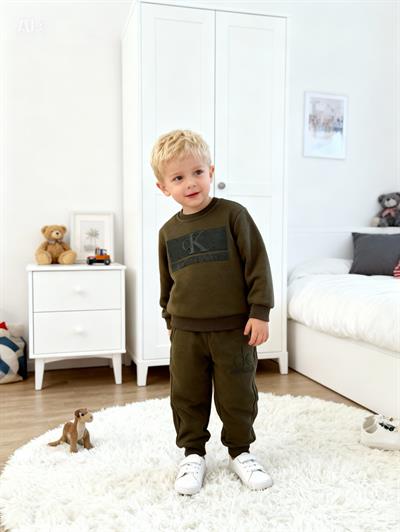  Erkek Takım Şardonlu- Yeşil (4 yaş-12 yaş)