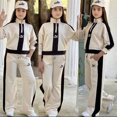  Şapkalı Takım-Krem  (4-16 yaş)