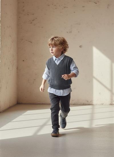  Süveter-Gömlekli 3lü Takım-Füme(2-10yaş aralığı)