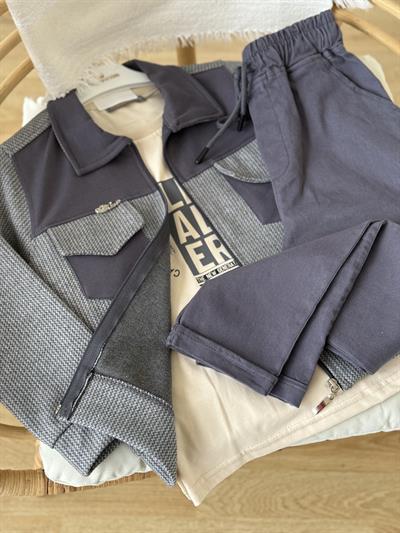  Urban Class Erkek Çocuk Ceketli 3lü Takım- Antrasit Gri (5-12 yaş aralığı)