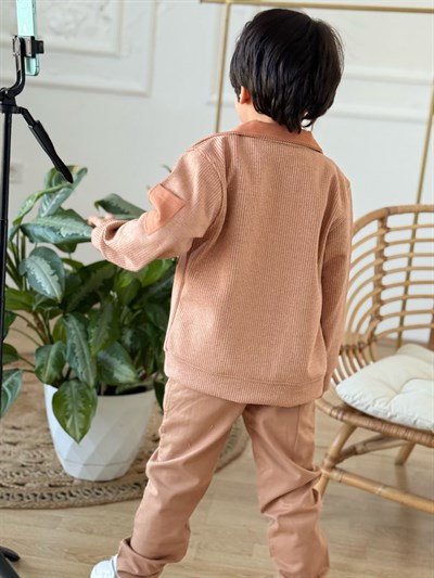  Urban Class Erkek Çocuk Ceketli 3lü Takım- Kiremit (5-12 yaş aralığı)