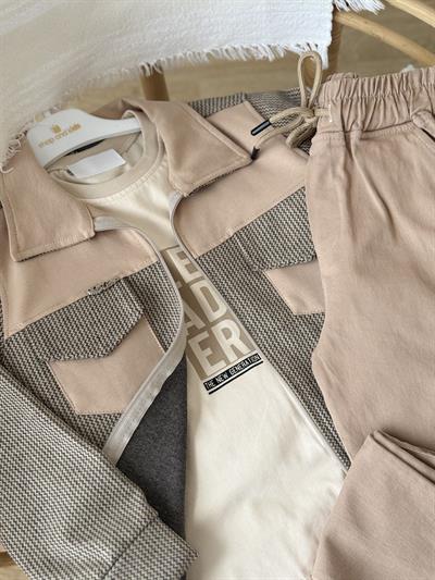  Urban Class Erkek Çocuk Ceketli 3lü Takım- Bej (5-12 yaş aralığı)