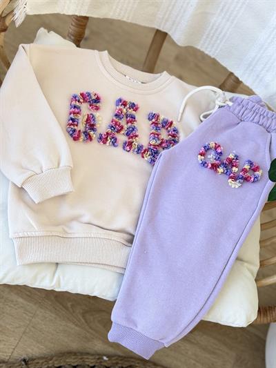 3 D Kabartmalı Lila Takım (2yaş-8yaş)