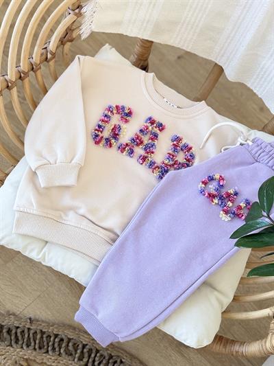 3 D Kabartmalı Lila Takım (2yaş-8yaş)