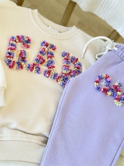 3 D Kabartmalı Lila Takım (2yaş-8yaş)