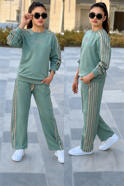 Always Şeritli Takım- Mint 8-16 yaş aralığı
