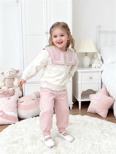 Bebe Yaka Takım-Soft Pembe (1yaş-4yaş)
