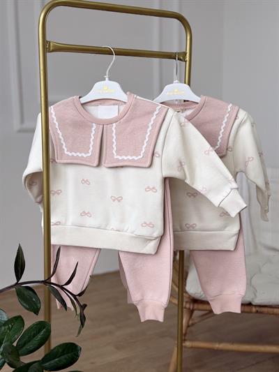 Bebe Yaka Takım-Soft Pembe (1yaş-4yaş)