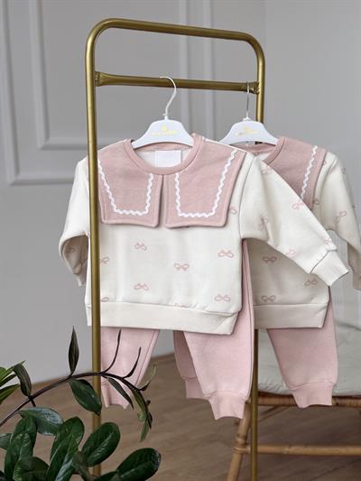 Bebe Yaka Takım-Soft Pembe (1yaş-4yaş)