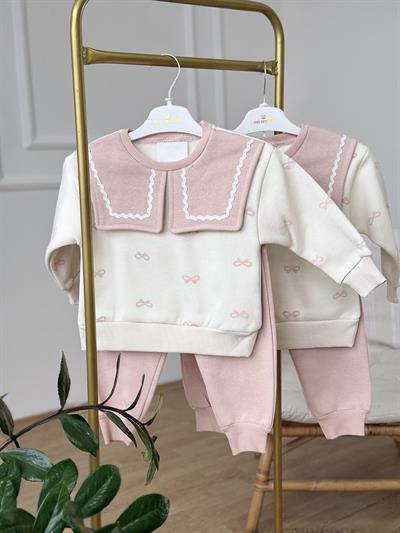 Bebe Yaka Takım-Soft Pembe (1yaş-4yaş)