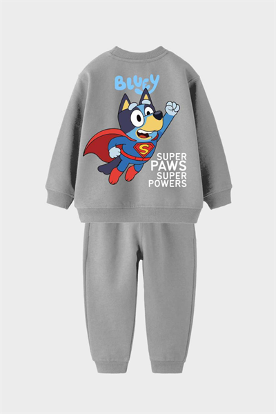 Bluey Super Paw Takım-Gri (2-8 yaş aralığı)