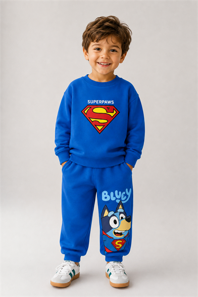 Bluey Super Paw Takım-Mavi(2-8 yaş aralığı)
