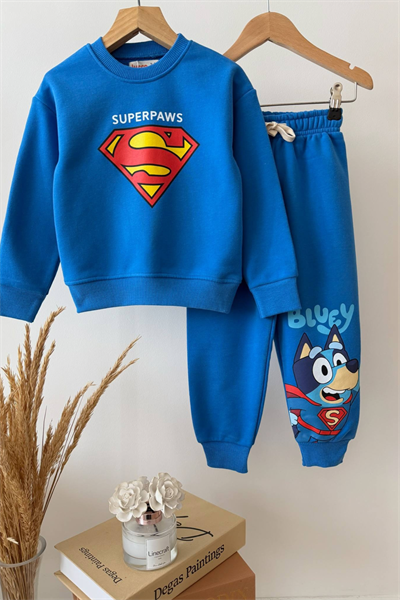 Bluey Super Paw Takım-Mavi(2-8 yaş aralığı)