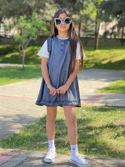 Body Elbise Takım - İndigo (4-12Yaş)