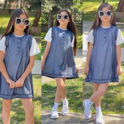 Body Elbise Takım - İndigo (4-12Yaş)