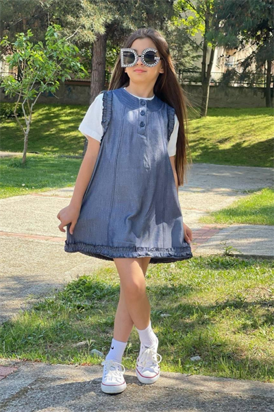 Body Elbise Takım - İndigo (4-12Yaş)