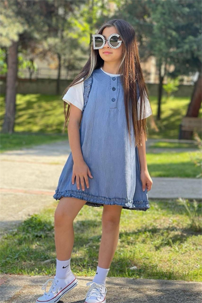 Body Elbise Takım - Mavi (4-12Yaş)