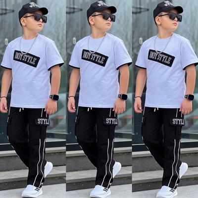 Boy Style Şapkalı Takım - Siyah (3-12Yaş)