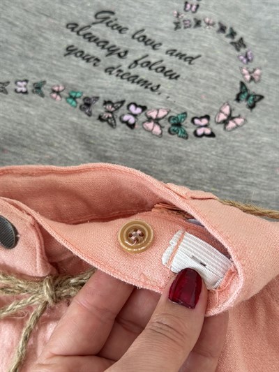 Butterfly Şortlu Takım - Gri (2yaş-5yaş)