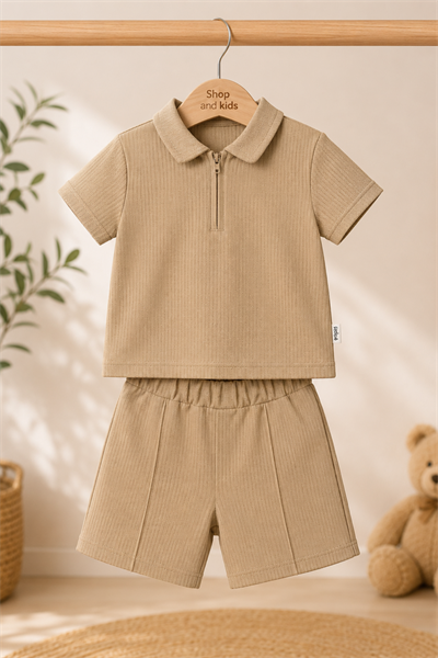 Casual 2 li Takım  - Haki (6-36ay)