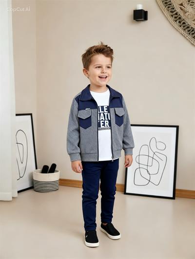 Urban Class Erkek Çocuk Ceketli 3lü Takım- Antrasit Gri (5-12 yaş aralığı)