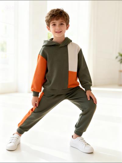 Cep Detay Haki Takım (2-8 yaş)