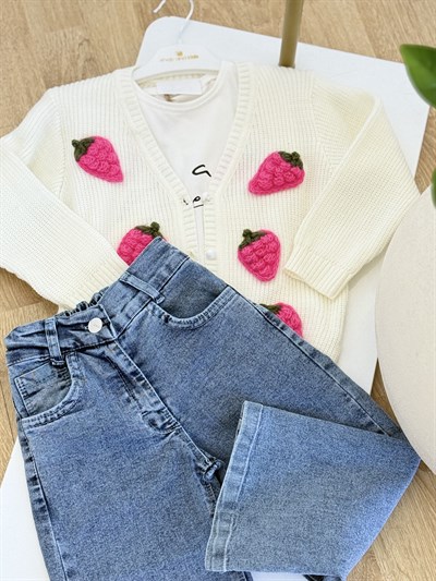 Cherry 3 lü Takım -Pembe (2-9yaş)