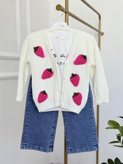 Cherry 3 lü Takım -Pembe (2-9yaş)