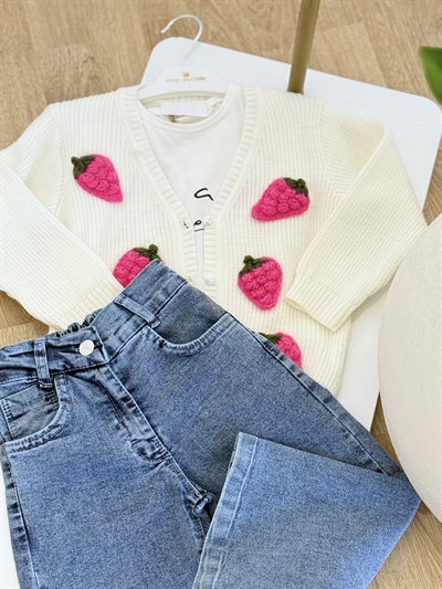 Cherry 3 lü Takım -Pembe (2-9yaş)